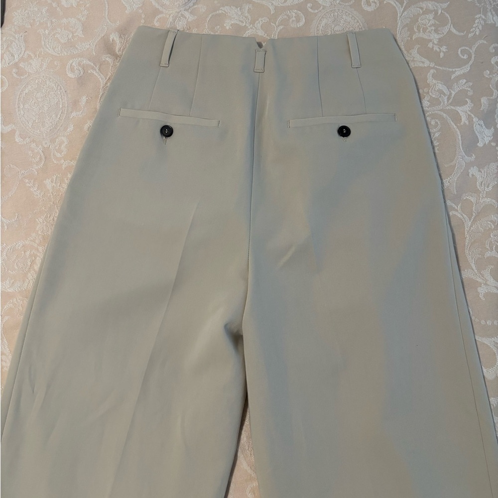 Zara Cream High-Waisted Dress Pants - Picture 8 of 9